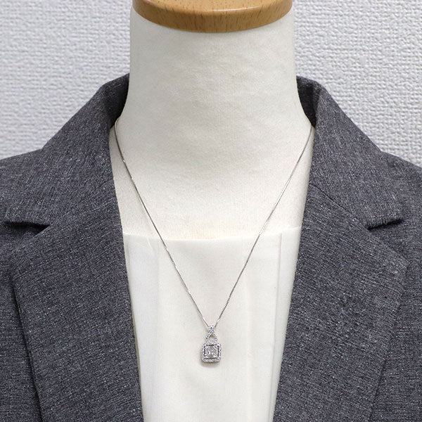 K18WG ダイヤモンド ペンダントネックレス 0.60ct
