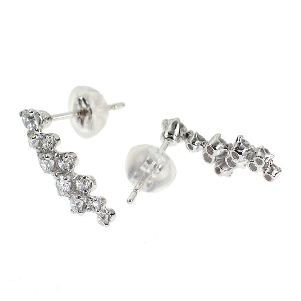 K18WG ダイヤモンド ピアス 0.82ct