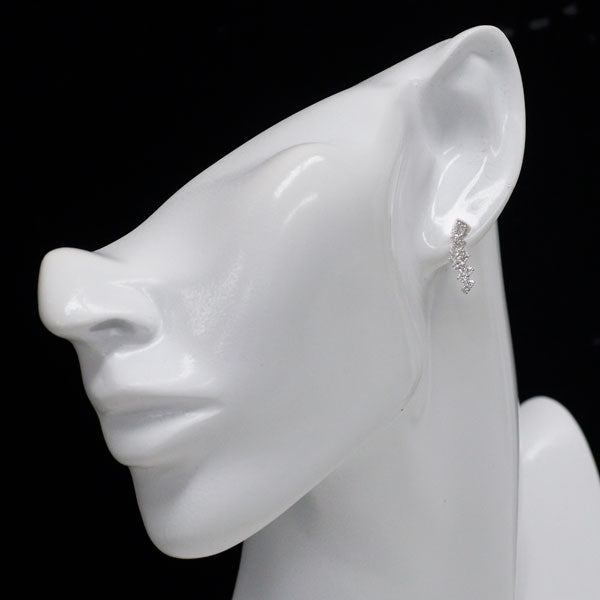 K18WG ダイヤモンド ピアス 0.82ct