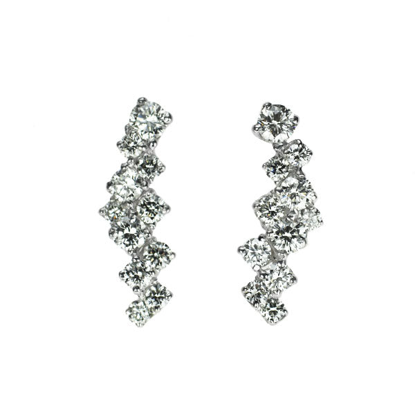 K18WG ダイヤモンド ピアス 0.82ct