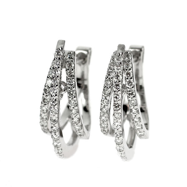 K18WG ダイヤモンド ピアス 0.37ct