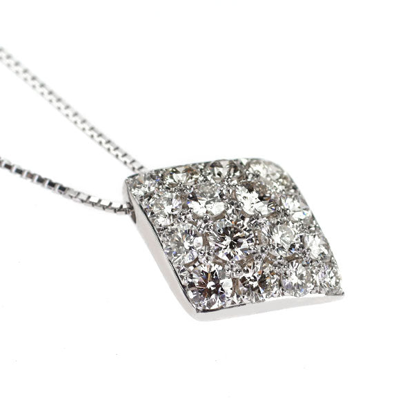 K18WG ダイヤモンド ペンダントネックレス 1.17ct