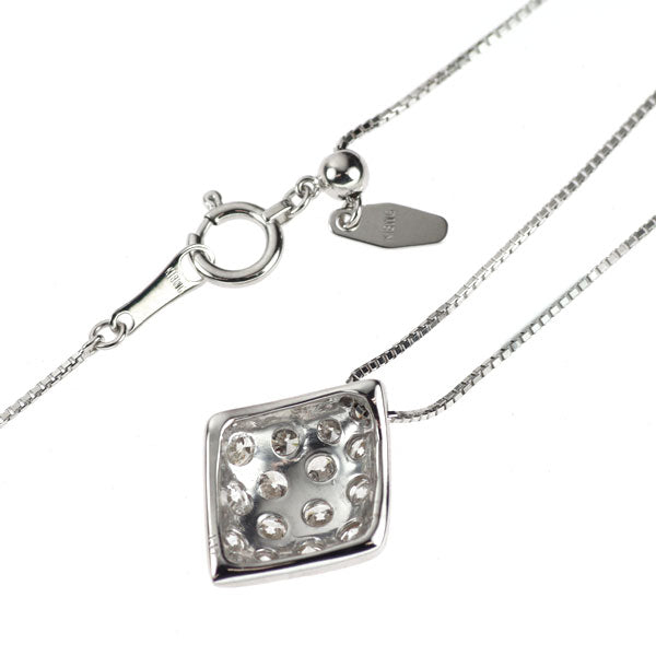 K18WG ダイヤモンド ペンダントネックレス 1.17ct