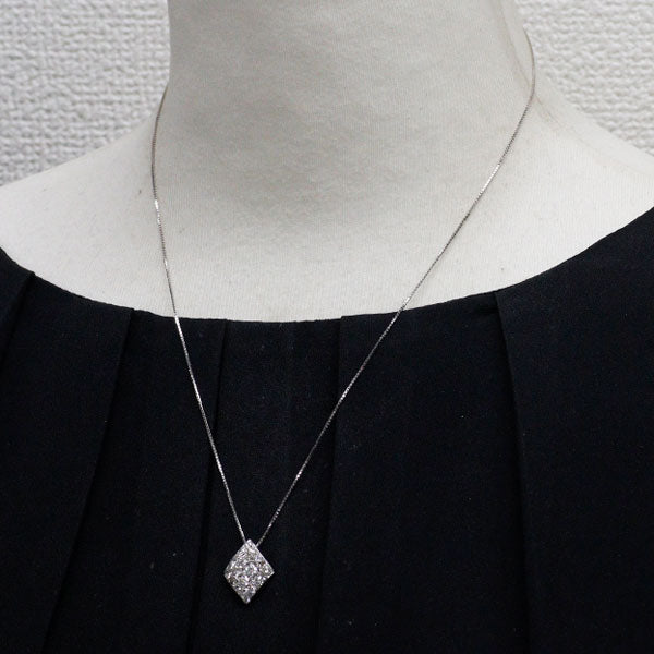 K18WG ダイヤモンド ペンダントネックレス 1.17ct