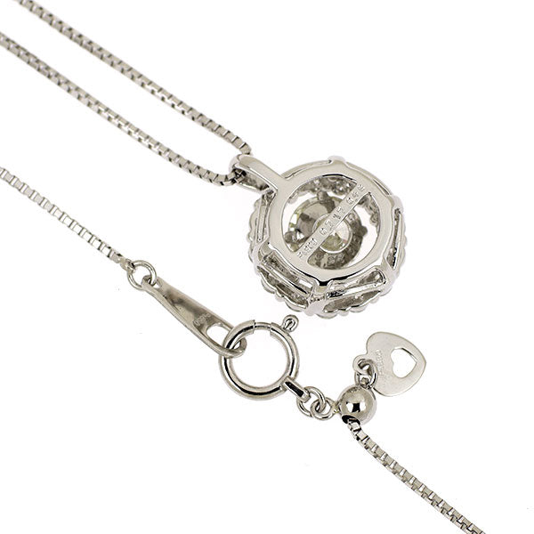 Pt900/ Pt850 ダイヤモンド ペンダントネックレス 0.717ct K SI1 EX D0.48ct ダンシングストーン
