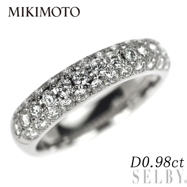 ミキモト Pt950 ダイヤモンド リング 0.98ct パヴェ
