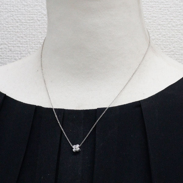 Tiffany Pt950 Diamond Pendant Necklace Bezel Set Flower