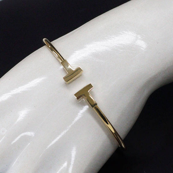 Tiffany & Co. K18YG Bangle T Wire