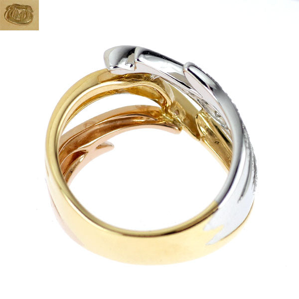 ミキモト K18YG/WG/PG ダイヤモンド リング 0.25ct