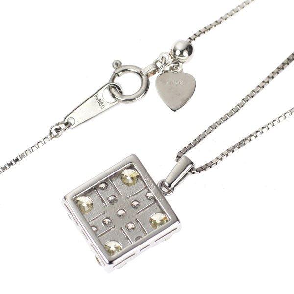 Pt900/ Pt850 Diamond Pendant Necklace 1.20ct