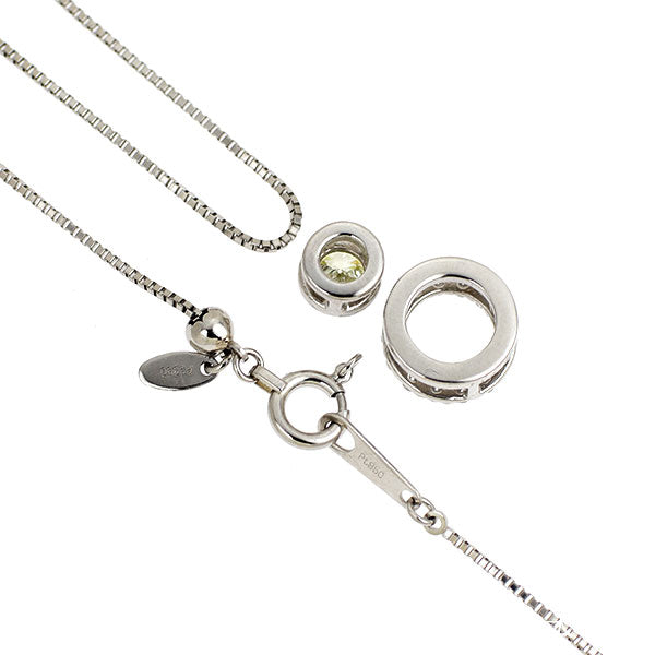 Pt900/ Pt850 多面カット ダイヤモンド  ペンダントネックレス 0.235ct D0.14ct 3Way