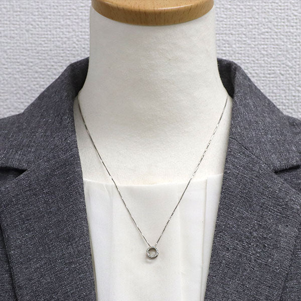 Pt900/ Pt850 多面カット ダイヤモンド  ペンダントネックレス 0.235ct D0.14ct 3Way