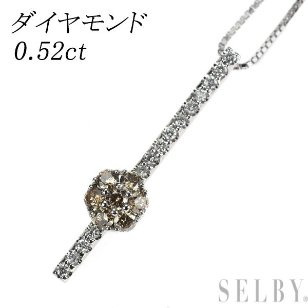 K18WG ダイヤモンド ペンダントネックレス 0.52ct