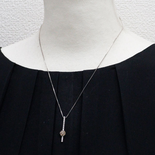 K18WG ダイヤモンド ペンダントネックレス 0.52ct