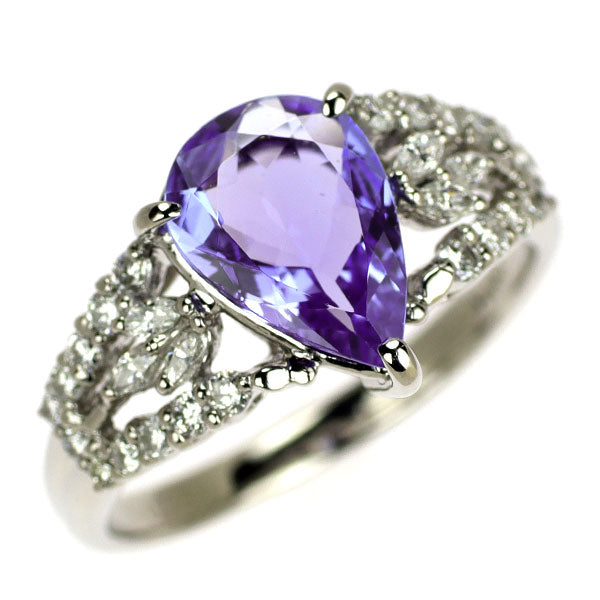 Pt900 タンザナイト ダイヤモンド リング 1.80ct D0.43ct