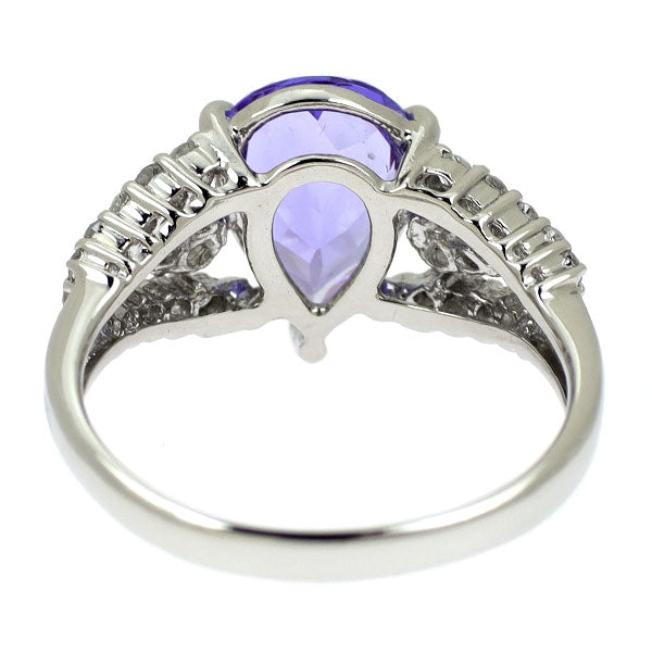 Pt900 タンザナイト ダイヤモンド リング 1.80ct D0.43ct