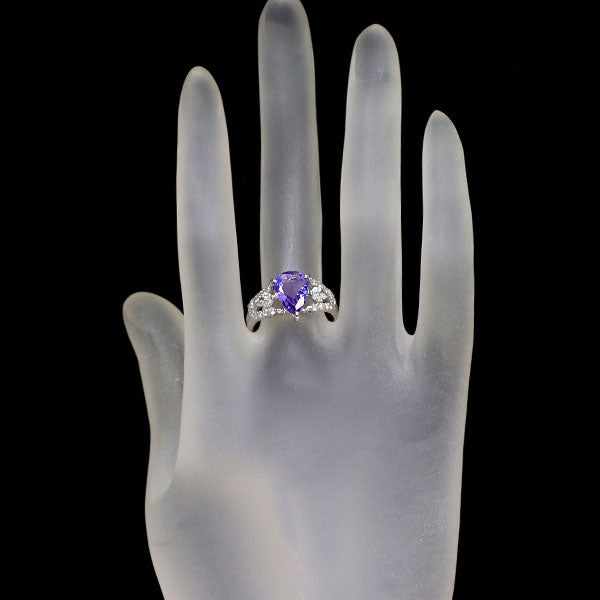 Pt900 タンザナイト ダイヤモンド リング 1.80ct D0.43ct