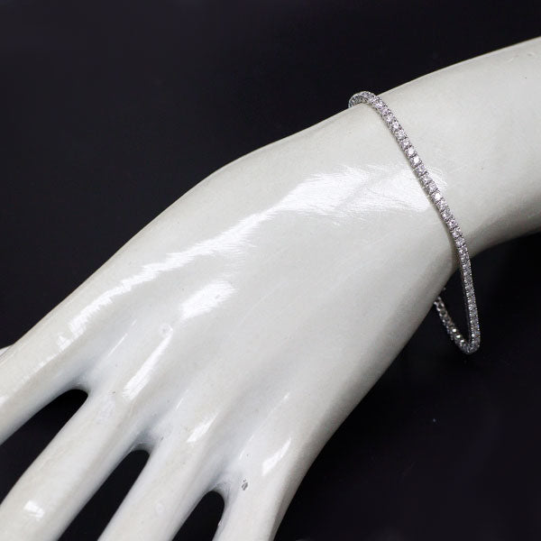 K18WG ダイヤモンド テニス ブレスレット 2.70ct