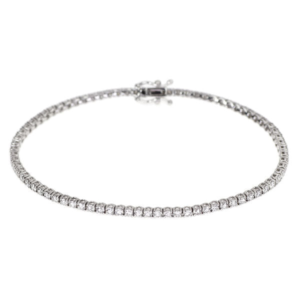 K18WG ダイヤモンド テニス ブレスレット 2.70ct