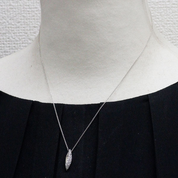 K18WG ダイヤモンド ペンダントネックレス 0.22ct