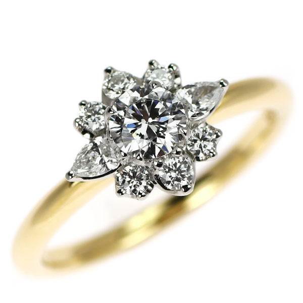 K18YG/Pt950 ダイヤモンド リング 0.32ct D VVS1 3EX