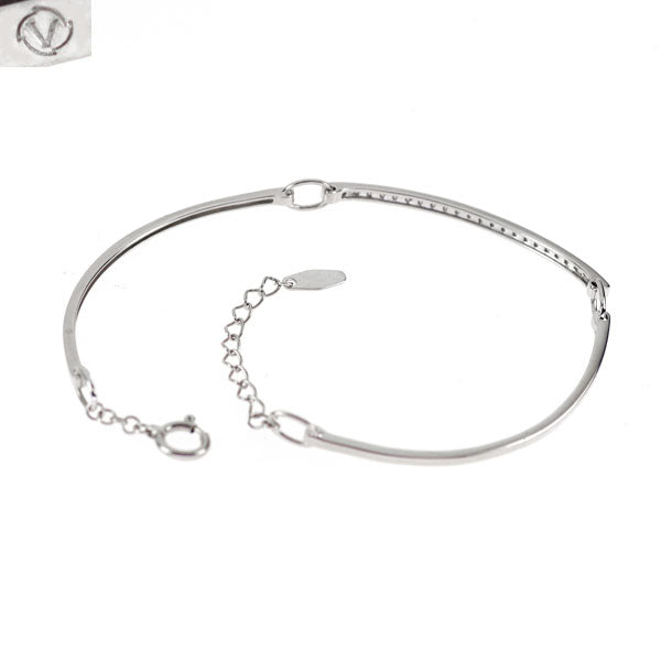 ローズヴィフ K18WG ダイヤモンド ブレスレット 0.12ct