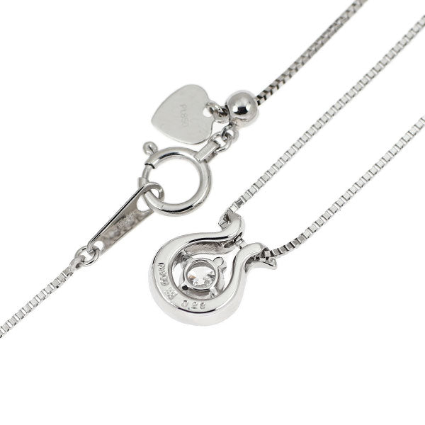ブルーリバー Pt900/ Pt850 ダイヤモンド ペンダントネックレス 0.28ct