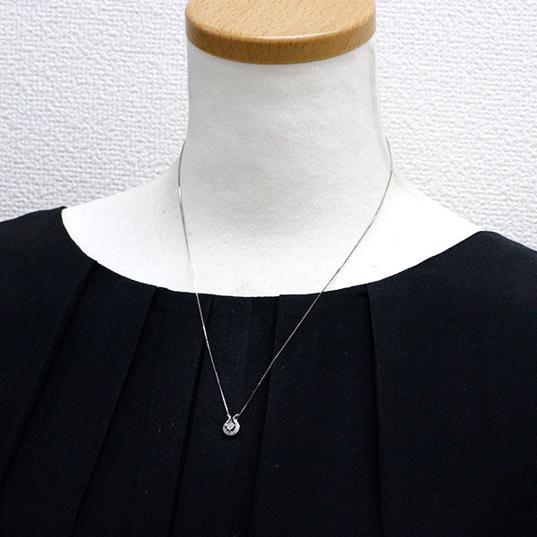 ブルーリバー Pt900/ Pt850 ダイヤモンド ペンダントネックレス 0.28ct