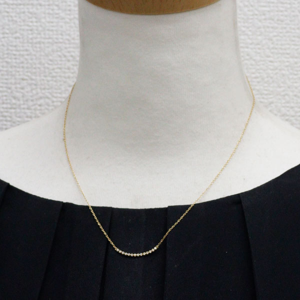 アーカー/ahkah K18YG ダイヤモンド ペンダントネックレス 0.10ct ビリーブユー