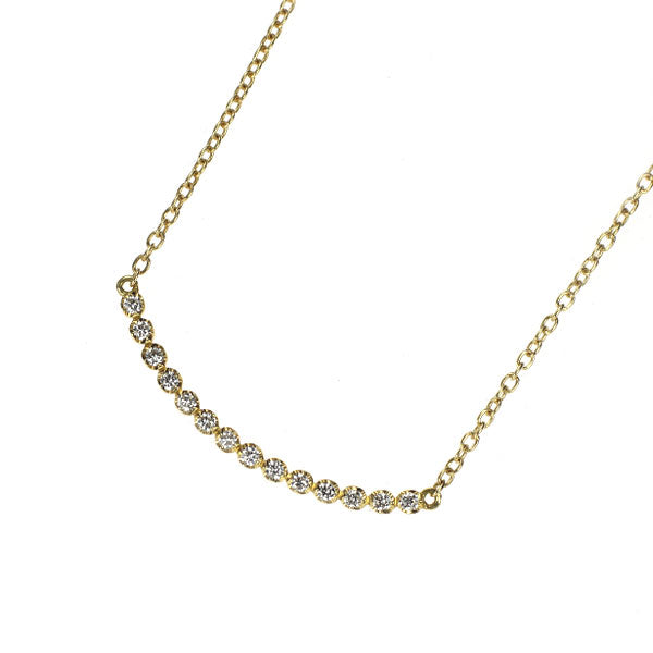 アーカー/ahkah K18YG ダイヤモンド ペンダントネックレス 0.10ct ビリーブユー