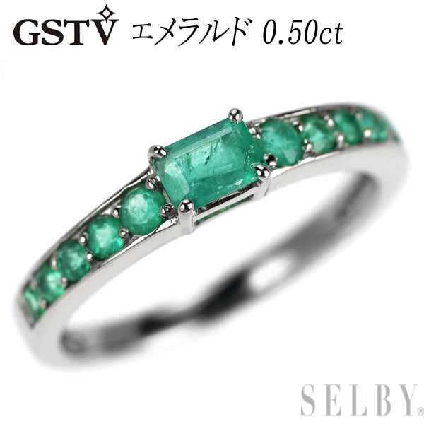 GSTV Pt950 エメラルド リング 0.50ct