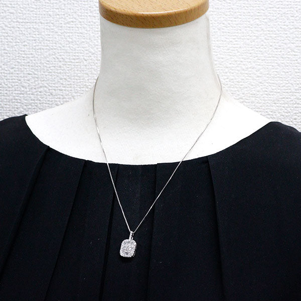 K18WG ダイヤモンド ペンダントネックレス 1.00ct