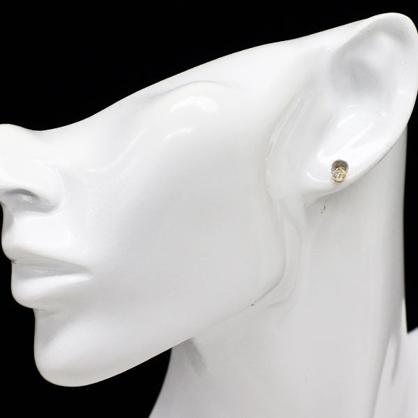 スタージュエリー K18YG ダイヤモンド ピアス 0.12ct ムーンセッティング