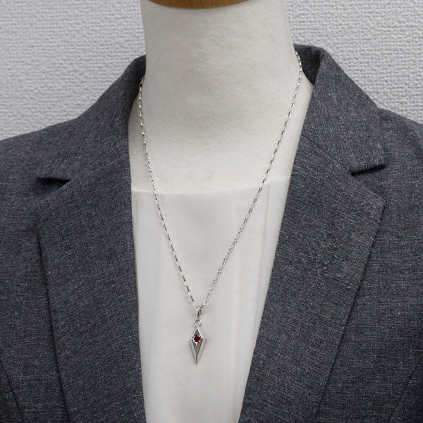K10WG ビルマ/ミャンマー産 ピジョンブラッドルビー ペンダントネックレス 0.25ct