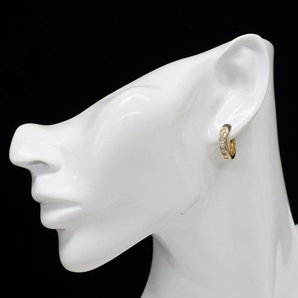 K18YG ダイヤモンド ピアス 1.00ct フープ