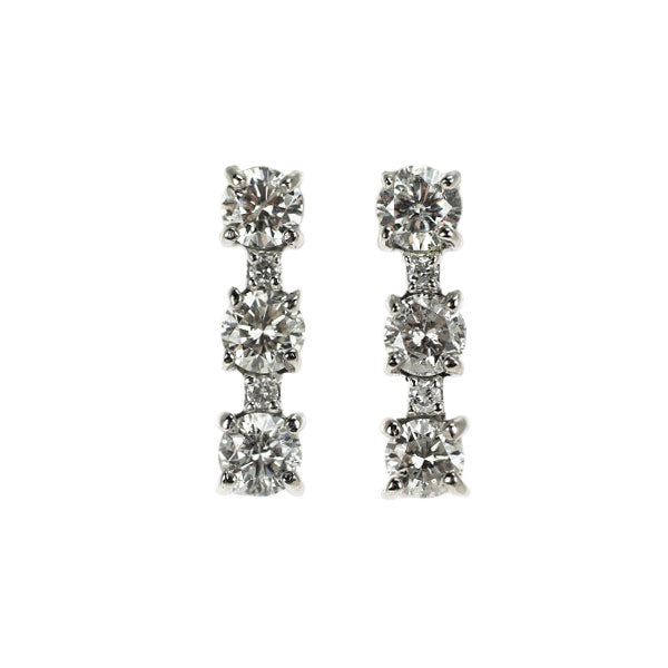 K14WG ダイヤモンド ピアス 0.60ct