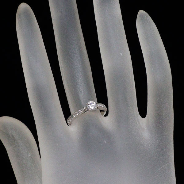 ダイヤモンドシライシ Pt950 ダイヤモンド リング 0.322ct F VVS1 3EXHC D0.186ct