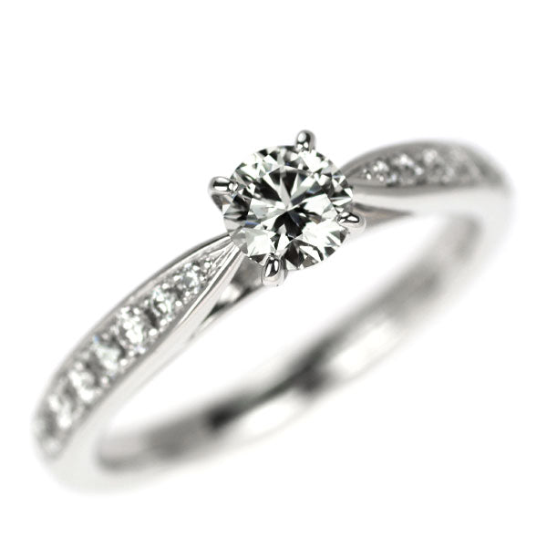 ダイヤモンドシライシ Pt950 ダイヤモンド リング 0.322ct F VVS1 3EXHC D0.186ct