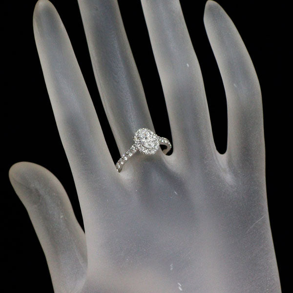 Pt900 オーバル ダイヤモンド リング 0.51ct D VS1 D0.83ct