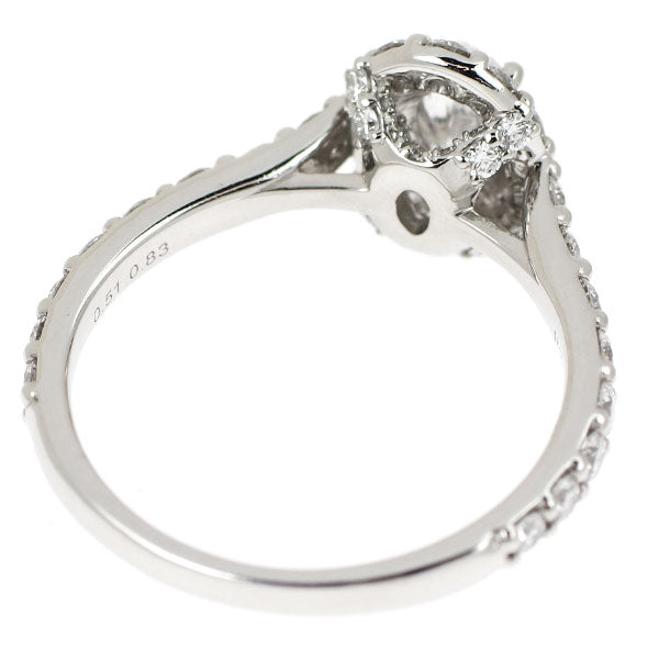 Pt900 オーバル ダイヤモンド リング 0.51ct D VS1 D0.83ct