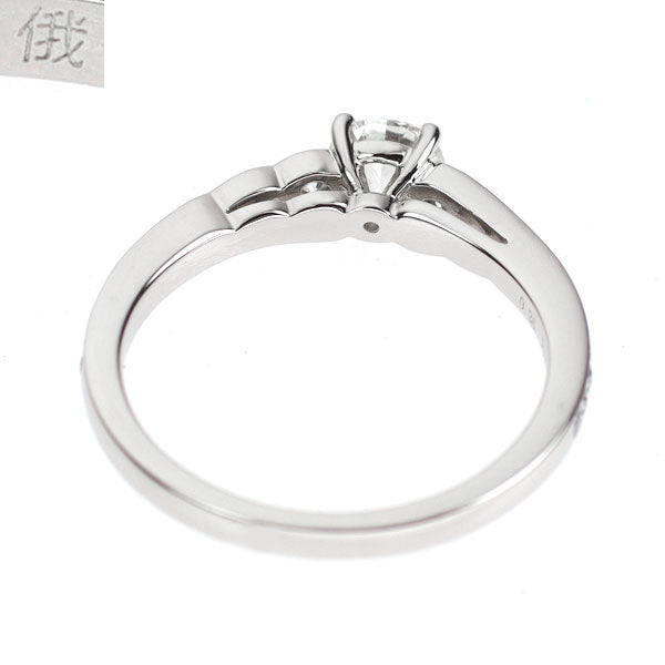 俄 Pt950 ダイヤモンド リング 0.36ct G VVS2 3EX 花麗