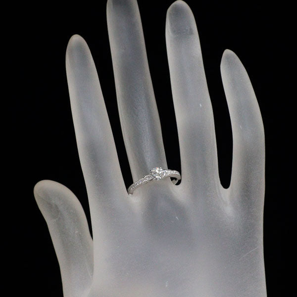 俄 Pt950 ダイヤモンド リング 0.36ct G VVS2 3EX 花麗