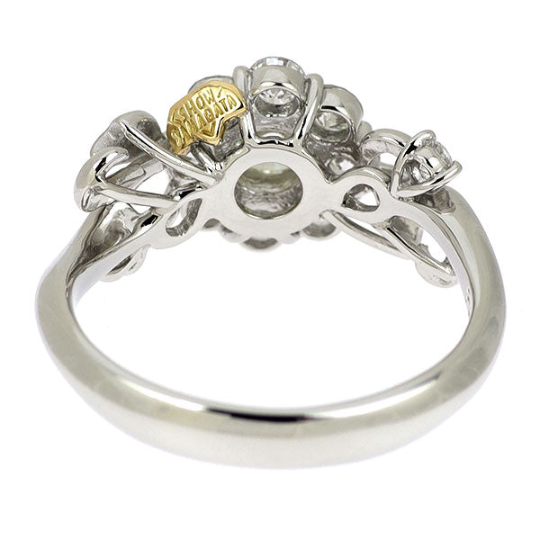ショウ ヤマガタ Pt900/K18YG さくらカット ダイヤモンド リング 0.528ct D0.81ct