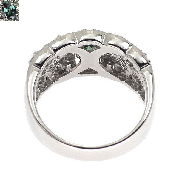 Pt900 アレキサンドライト ダイヤモンド リング 0.33ct D0.41ct 希少