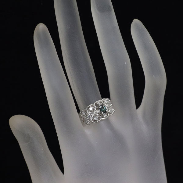 Pt900 アレキサンドライト ダイヤモンド リング 0.33ct D0.41ct 希少