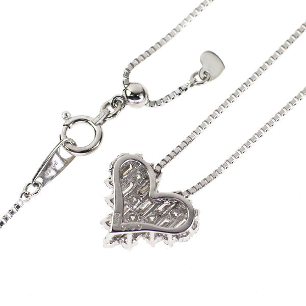 Pt900/ Pt850 ダイヤモンド ペンダントネックレス 0.50ct ハート