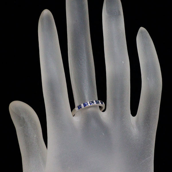 新品 Pt900 サファイア ダイヤモンド リング 0.44ct D0.06ct【エスコレ】