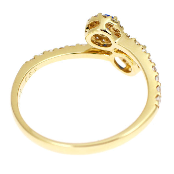 新品 K18YG アウイナイト ダイヤモンド リング 0.12ct D0.27ct トワエモア レアストーン 希少【エスコレ】