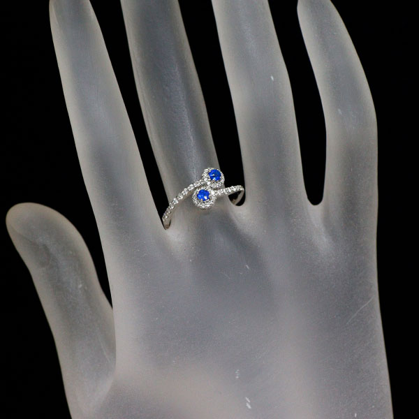 新品 Pt900 アウイナイト ダイヤモンド リング 0.12ct D0.26ct トワエモア レアストーン 希少【エスコレ】
