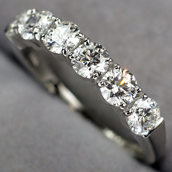 新品 Pt950 全石グレード付 ダイヤモンド リング D1.134ct F/G VS1/VS2 EXH&C 【エスコレ】ハーフエタニティ
